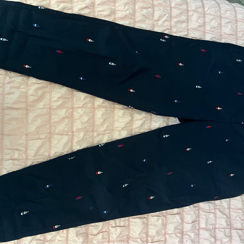 Talbots Black and White Girlfriend Chino Pants